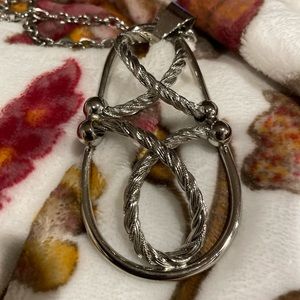 60”s Vintage Piece Silver Rope Knot Pendant